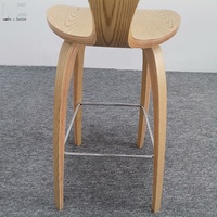 Nordique Moderne Silla De Bar Contreplaqué Tabouret De Bar En Bois Massif Norman Cherner Chaise Haute En Bois Comptoir Tabouret De Bar pour La Cuisine