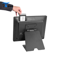 Sistema POS Multifuncional Todo en Uno de 15 Pulgadas + 9.7 Pulgadas con Pantalla Táctil de 10 Puntos, Wi-Fi 6, Aluminio, Caja Registradora
