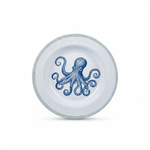 Vajilla de Melamina A5 con Diseño de Concha Marina Azul, Impresión Personalizada, Apta para Alimentos, Libre de BPA, Ecológica, Duradera y Segura para la Cocina - Product Image 3