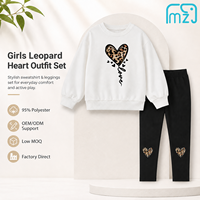Ensemble sweat-shirt et leggings imprimés pour filles, tenue décontractée 2 pièces à manches longues pour enfants, survêtement OEM ODM en gros