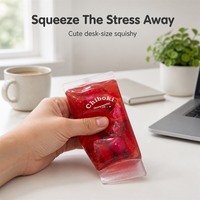 Jouet anti-stress TPR en forme de dentifrice, breloque fruitée, gel souple à paillettes, jouet de décompression à presser, cadeau de bureau