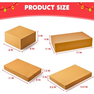 Christmas <b>brown</b> covered gift box, suitable for holiday underwear, paper cupcakes, DIY kraft paper <b>boxes</b>, customizable - Product Image 5