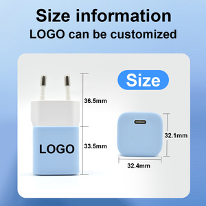 Распродажа, цветной логотип, мини-зарядное устройство <span class=keywords><strong>usb</strong></span> c с быстрой зарядкой 25 Вт, настенное зарядное устройство ЕС для мобильного телефона - Product Image 2