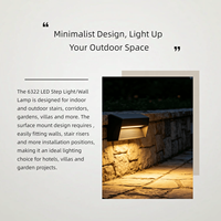 Applique murale LED extérieure étanche en aluminium à éclairage vers le bas pour villa, cour, escalier, clôture et jardin