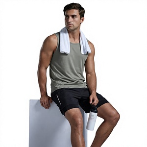 Débardeur de sport pour homme personnalisé OEM/ODM avec logo, séchage rapide, protection solaire, idéal pour l'entraînement en salle de sport, optionnel - Product Image 3