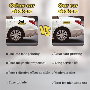 Nouveau produit : Autocollants réfléchissants pour apprentis conducteurs, autocollants de pare-chocs pour étudiants conducteurs, autocollants DIY - Product Image 3