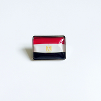 Épinglette en émail personnalisée avec le drapeau d'Égypte, pour souvenir de voyage, activité scolaire, exposition culturelle et cadeau pour conférence professionnelle