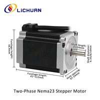 Lichuan DC24 ~ 48V 2.5/3/4A 0.6/1/1.5/2/2.2/2.6/3N.m Kit de contrôleur de moteur pas à pas 2 phases Nema23 OpenLoop Kit de pilotes de moteur pas à pas