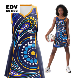 Youth Netball Uniform Dress and Shorts Set for Teenagers' Practice Sessions High Performance Fabric with Custom Logo Suitable - Product Image 2