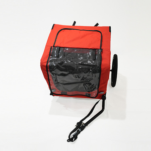 Remorque de vélo pour animaux de compagnie, transport sur deux roues, voyage, camping, capacité de charge de 60 kg, remorque de vélo en métal détachable pour animaux de compagnie - Product Image 5