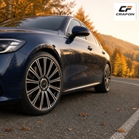Velg Mobil Alloy Multi Spoke CF 19 Inch 5x114.3 5x120 5*112 Hitam Mesin Bubut Upgrade Kendaraan Penumpang