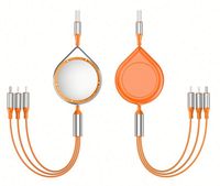 Cable de Datos USB Multifunción 3 en 1 de Carga Rápida 5A, Cable de Extensión Telescópico Universal