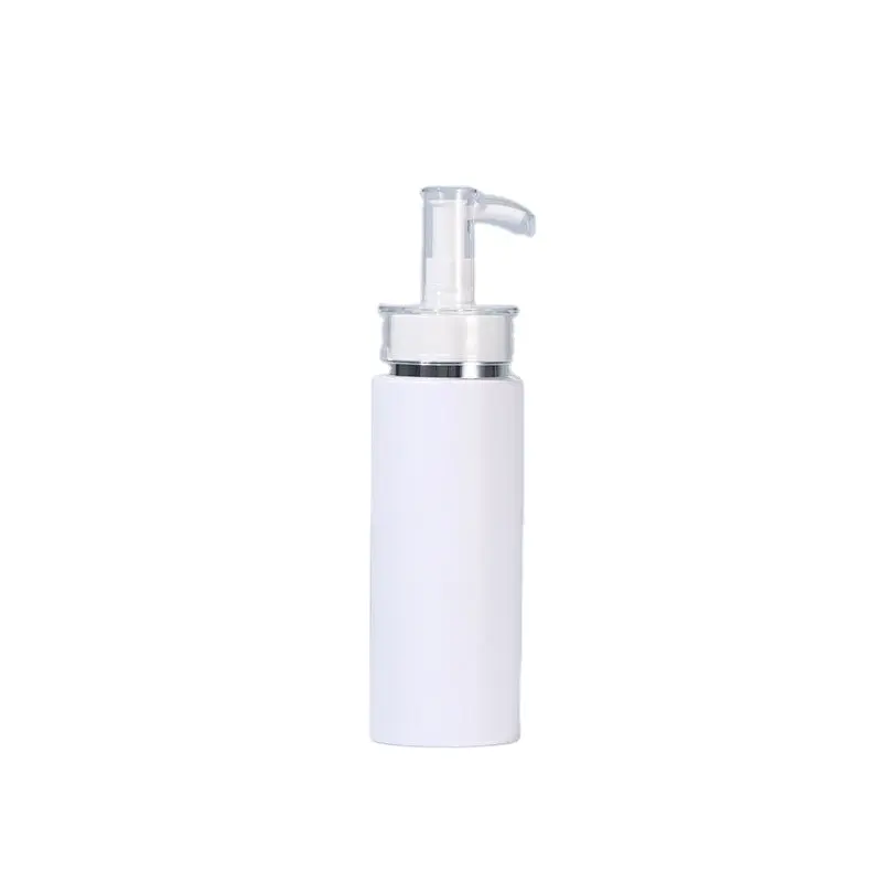 Garrafa plástica PET para loção, garrafa de 100ml, 120ml, 150ml, 200ml, bomba cosmética para limpeza facial