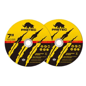 Pretec डिस्को डे Corte 7 इंच धातु काटने डिस्क 180*1.6*22MM घर्षण काटने पहिया