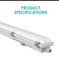 Luminaire linéaire LED Tri-proof industriel d'urgence étanche à la vapeur avec détecteur de mouvement à micro-ondes CB