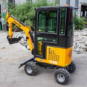 Excavatrice sur pneus à cabine fermée 10KW, carrosserie étroite 1030mm pour accès aux cours et allées, travaux sur chantier, couleur personnalisée, service OEM ODM - Product Image 2