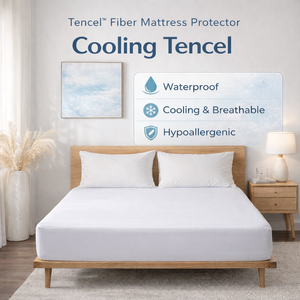 Protège-matelas OEKO-TEX BSCI 100% TENCEL imperméable, rafraîchissant et respirant, avec poches profondes, livraison rapide - Product Image 4