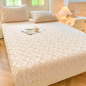 ผ้าคลุมเตียงเดี่ยวแบบหนาสำหรับฤดูใบไม้ร่วงและฤดูหนาว ผลิตจากผ้าทอทาฟเฟต้า พร้อมปลอกคลุมป้องกัน สำหรับผู้ใหญ่ - Product Image 4