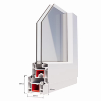 Ventanas Abatibles de Aluminio Modernas Directas de Fábrica, Doble Vidrio Aislante, Insonorizadas, con Persianas Fijas Plegables para Dormitorio o Villa