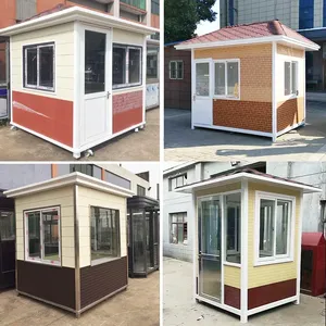 2024 cabina de boletos al aire libre de bajo costo Casa de Guardia caja de centinela <span class=keywords><strong>Shein</strong></span> Metal contenedor de plástico quiosco casa prefabricada para Georgia - Product Image 3