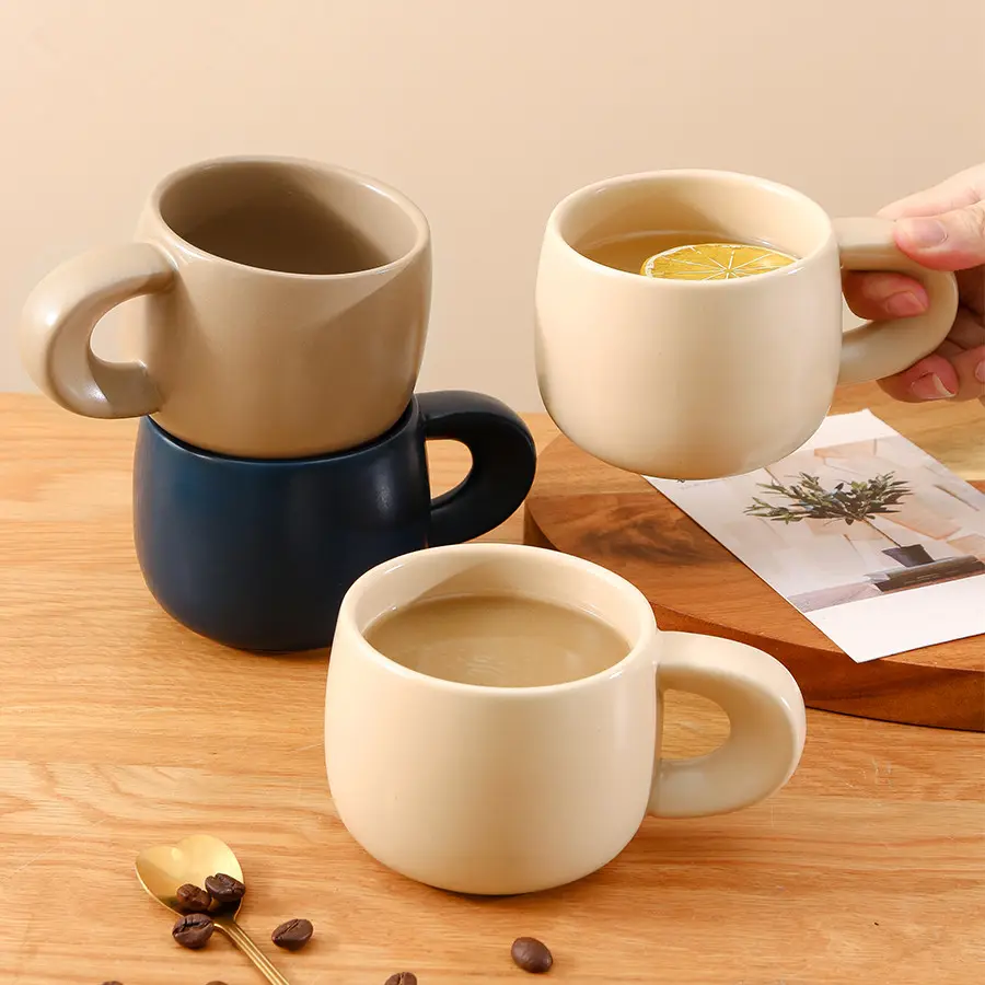 220ml creative custom hand painted ceramic mug Korean coffee mugs