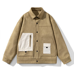 เสื้อแจ็คเก็ตมีปกสำหรับผู้ชายเสื้อโค้ทแขนยาวแบบย้อนยุคเสื้อโค้ทแขนยาวสำหรับ2025กลางแจ้งและแฟชั่นใหม่โลโก้ตามสั่งฤดูร้อน - Product Image 2