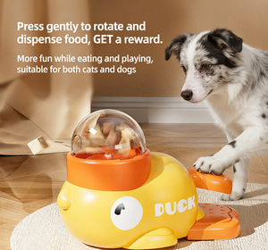 Agente de Compras 1688 Taobao: Dispensador de Golosinas para Mascotas con Diseño de Patito Amarillo, Juguete Interactivo de Entrenamiento para Gatos y Perros - Product Image 1