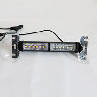 Nuevas Luces Estroboscópicas LED para el Interior del Automóvil, Luces Intermitentes de Emergencia para el Parabrisas, Barra de Luces de Advertencia, Color Ámbar Blanco, Montaje con Ventosas
