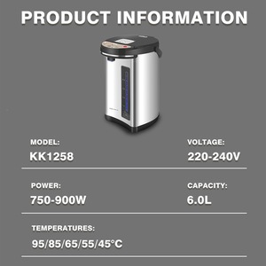 Bouilloire Électrique à Température Constante Dansong 6L en Acier Inoxydable, Distributeur d'Eau de Bureau Intelligent à Chauffage Automatique - Product Image 5