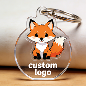 Hot Selling Custom Clear Cartoon Acrylic Souvenir Gift Make Your Own Logo Plastic Key Chain - Product Image 4