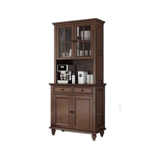 Solid Wood <b>Sideboard</b> American Retro Style Cabinet For Living Room And Dining Room Wine Storage Multifunctional - Product Image 5
