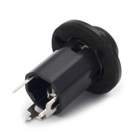 Kuningan putaran ujung gaya Pin 6.35 output Jack UNTUK kuningan gitar akustik Ukulele Equalizer EQ Pickup output