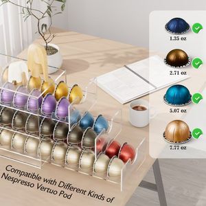 Vente en gros à 3 niveaux de support de tiroir de conteneur de <span class=keywords><strong>dosette</strong></span> de capsule <span class=keywords><strong>Nespresso</strong></span> en acrylique transparent pour <span class=keywords><strong>distributeur</strong></span> de <span class=keywords><strong>dosette</strong></span> de café - Product Image 1