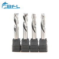 Fraise à compression en carbure monobloc à double tranchant pour CNC, fraise spirale, fraise à queue