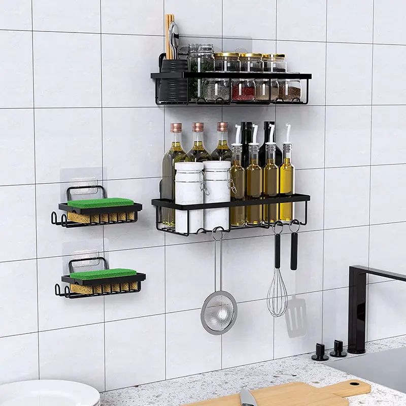 Large Capacity adhesive Shower Organizer No Drilling Shower Shelves wall mounted corner Shower Caddy Bathroom Rack