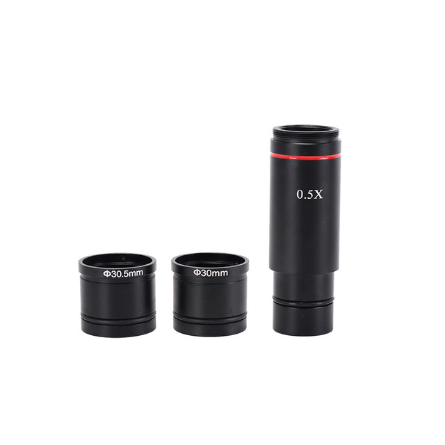 Microscope Adapter Lens 0.5X 1.0X C-Mount Lens Adapter for Eyepiece CCD Camera