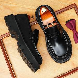2025 New Men's Full Grain <b>Leather</b> Business Formal Derby <b>Shoes</b> British Style Cap Toe <b>Leather</b> <b>Shoes</b> - Product Image 4