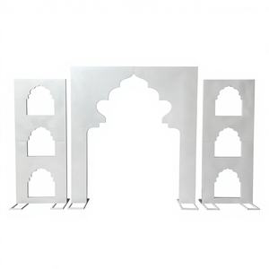 SMOOTH Factory Direct Large Arch Stand Iron Backdrop Panel with <b>Mirror</b> Design for Wedding Party Event Decoration - Product Image 1