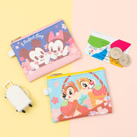 Porte-clés mini personnalisable, porte-monnaie, style japonais, petit design mignon en peluche, fermeture à glissière, cuir PU, broderie de dessin animé