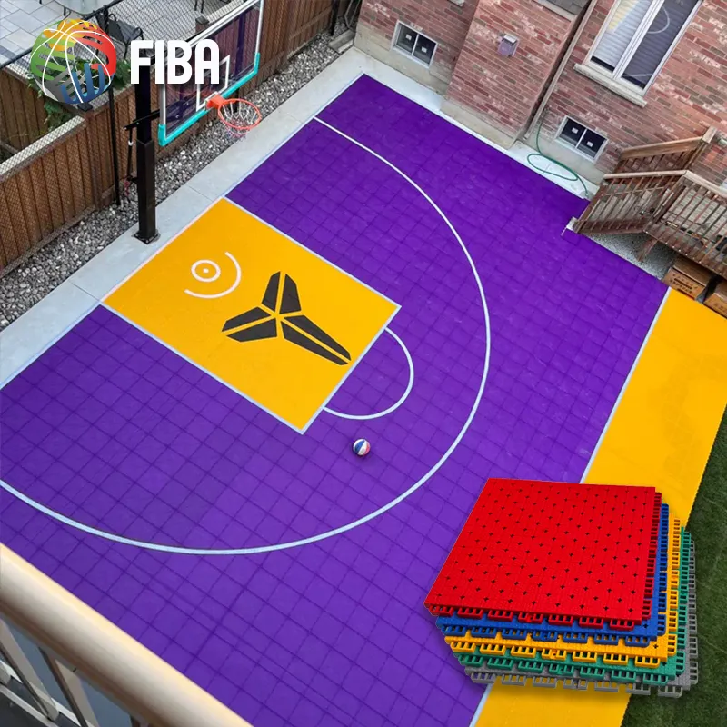 Pp Suspended Plastic Interlocking Basketball /Tennis /Futsal Court Assembly Outdoor Sport Flooring Tiles Court