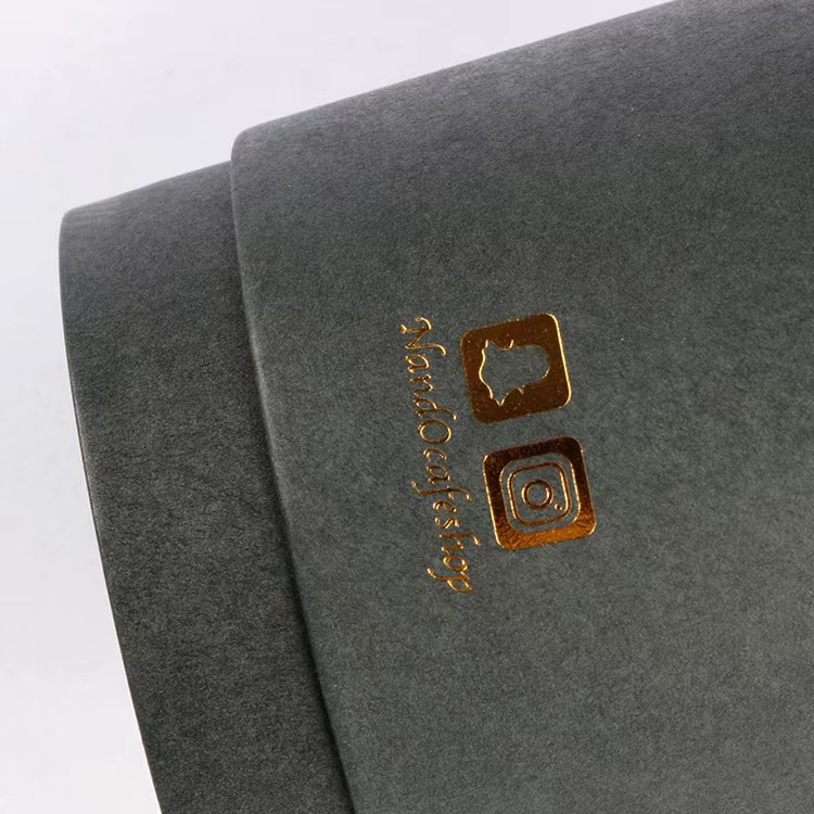 Custom Logo printed disposable double wall gold foil stamping black hot coffee paper cup