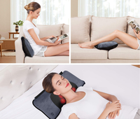 Emoka CE-Zertifizierte 1-Jahres-Garantie Elektrische Shiatsu Luftpolster-Massagematte Ganzkörper-Wärme-Vibrations-Matratze mit Verstellbarem Kissen