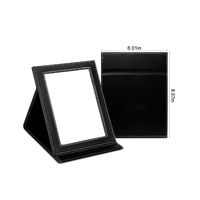 PINK STORE WExquisite mCustomized Luxury Desktop Support de bureau pliable en cuir Miroir de maquillage