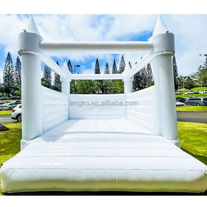 Château gonflable d'extérieur blanc, haute qualité, pour enfants, maison à rebond, pour fêtes et réceptions - Product Image 3
