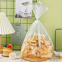 Sacs d'emballage en plastique PE transparents jetables à poche plate, thermoscellables, pour chocolat, sucettes, pain, sushi, biscuits, personnalisables avec votre marque