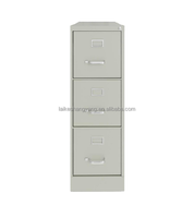 Mobilier de bureau moderne Classeur en métal à 3 compartiments Armoire de rangement en acier à grand espace