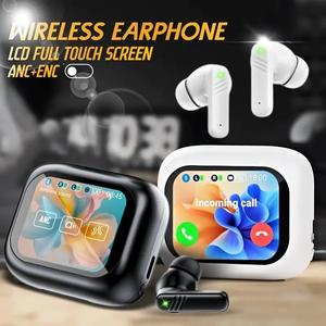 Auriculares TWS con Pantalla Táctil y Estuche de Carga Interactivo Inteligente, Auriculares Inalámbricos Intrauditivos con ENC, Pantalla Digital, Resistentes al Agua - Product Image 4