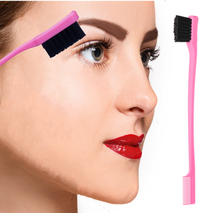 3 cái/bộ đôi hai mặt tạo kiểu tóc bàn chải thiết lập Kim Loại xử lý đuôi Lược nhựa xử lý cạnh kiểm soát bàn chải - Product Image 4