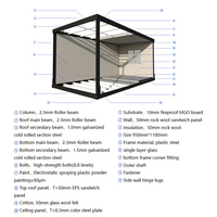 CGCH Bureau conteneur pliable 20 pieds en panneaux sandwich, Maison mobile préfabriquée pliable, Dortoir, Maison conteneur pour camp pétrolier et chantier