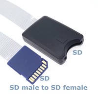 Adaptateur d'extension de lecteur de carte TF mâle vers micro SD femelle, 48cm, 25cm, câble d'extension pour voiture, GPS, téléphone, caméra TV